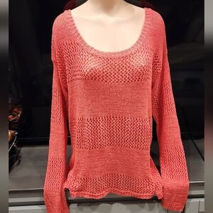 Aeropostale Oversized Open Knit Scoop Neck Sweater